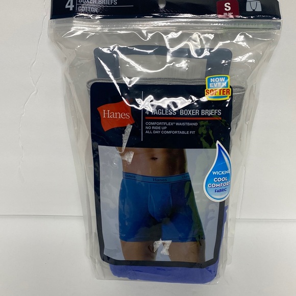 Hanes 4 Tagless Boxer Briefs size Small - Picture 1 of 3